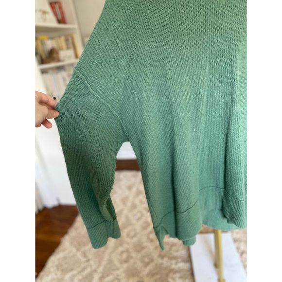 Aerie Sage Green Oversized Knit Sweater Cozy Soft Girl Buttery Soft Lounge Boho - Picture 4 of 8